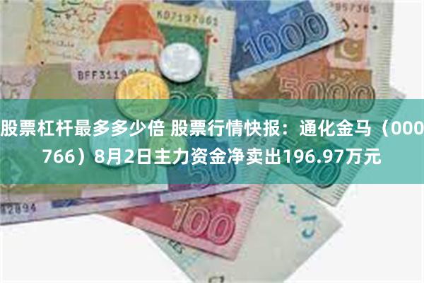 股票杠杆最多多少倍 股票行情快报：通化金马（000766）8月2日主力资金净卖出196.97万元