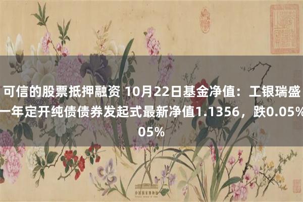 可信的股票抵押融资 10月22日基金净值：工银瑞盛一年定开纯债债券发起式最新净值1.1356，跌0.05%